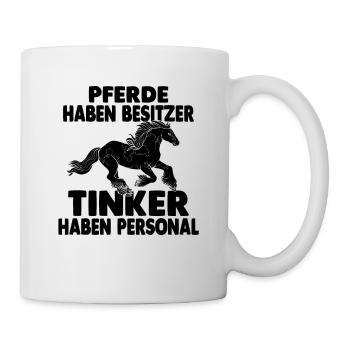 Tinker Reiten Reitstall Pferd Reitsport Reitverein - Tasse - Weiß - Rechts