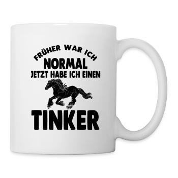 Tinker Reiterin Pferd Reitsport Reitverein Geschen - Tasse - Weiß - Rechts