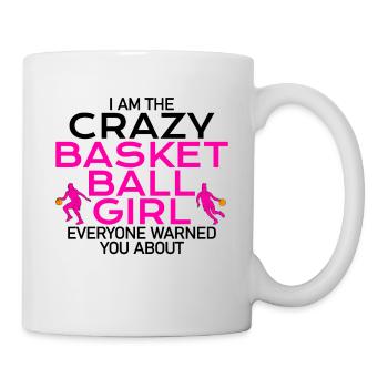 crazy basketball girl - Tasse - Weiß - Rechts