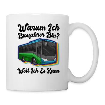 Busfahrer Buslenker Schulbus Beruf Kraftfahrer - Tasse - Weiß - Rechts