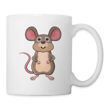 Maus - Tasse - Weiß - Rechts