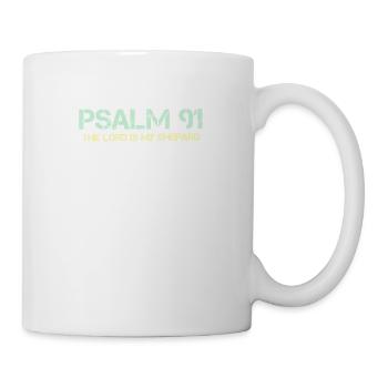 Christian Sayings The Lord is my shepherd psalm - Mug - white - Right
