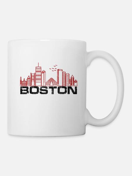 boston stadt - Tasse - Weiß