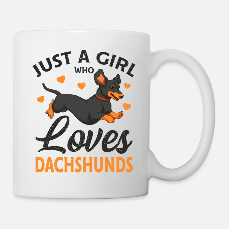 dachshund - Mug - white