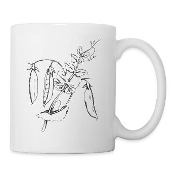 Idée cadeau nature jardin de plantes rétro aux pois - Mug blanc - blanc - Droite