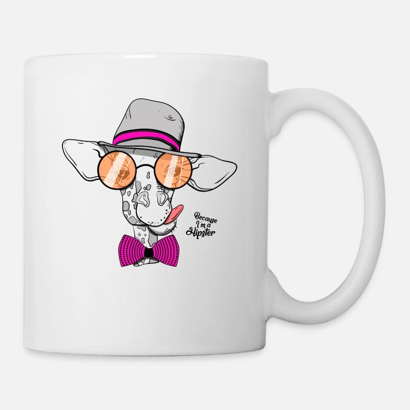 Girafe de hipster - Mug blanc - blanc