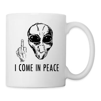 Alien I Come In Peace Comic Gift - Mug blanc - blanc - Droite
