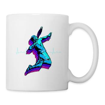 Badminton Shuttlecock Racket Sport Hobby Gift - Mug - white - Right