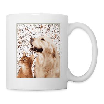 Chien chat chien chat tomcat minou chiens - Mug blanc - blanc - Droite