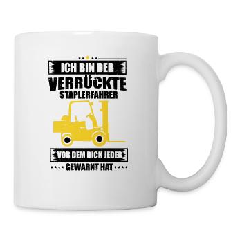Staplerfahrer sind die Coolsten Stapler Logistik - Tasse - Weiß - Rechts