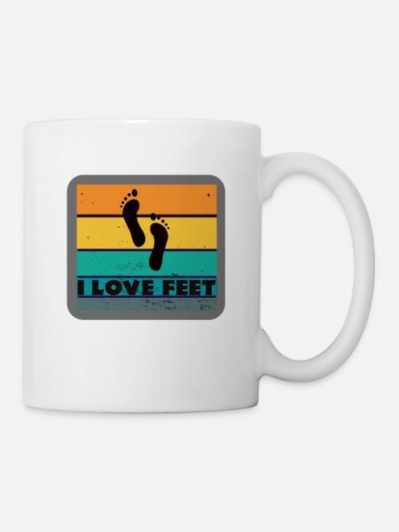 I love feet feet foot fetish retro vintage - Mug - white