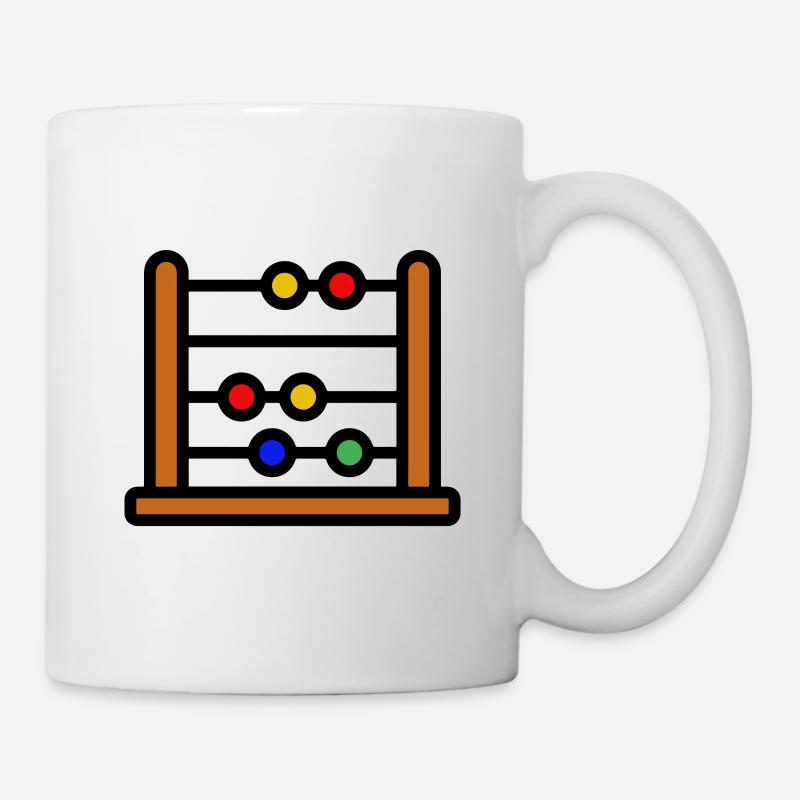 Taschenrechner Abakus - Calculator colored - Tasse - Weiß