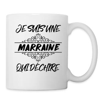 Je suis une marraine qui déchire - Mug blanc - blanc - Droite