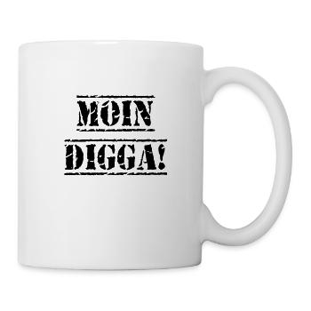 Moin Digga! - Tasse - Weiß - Rechts