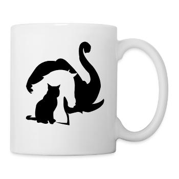 Elephant Horse Cat Animals Design - Mug - white - Right