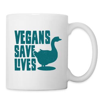 VEGETARIAN gift animal rights activists for vegans - Mug - white - Right