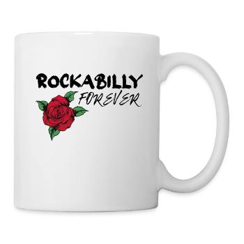 Rockabilly Forever avec Rose Gift - Mug blanc - blanc - Droite