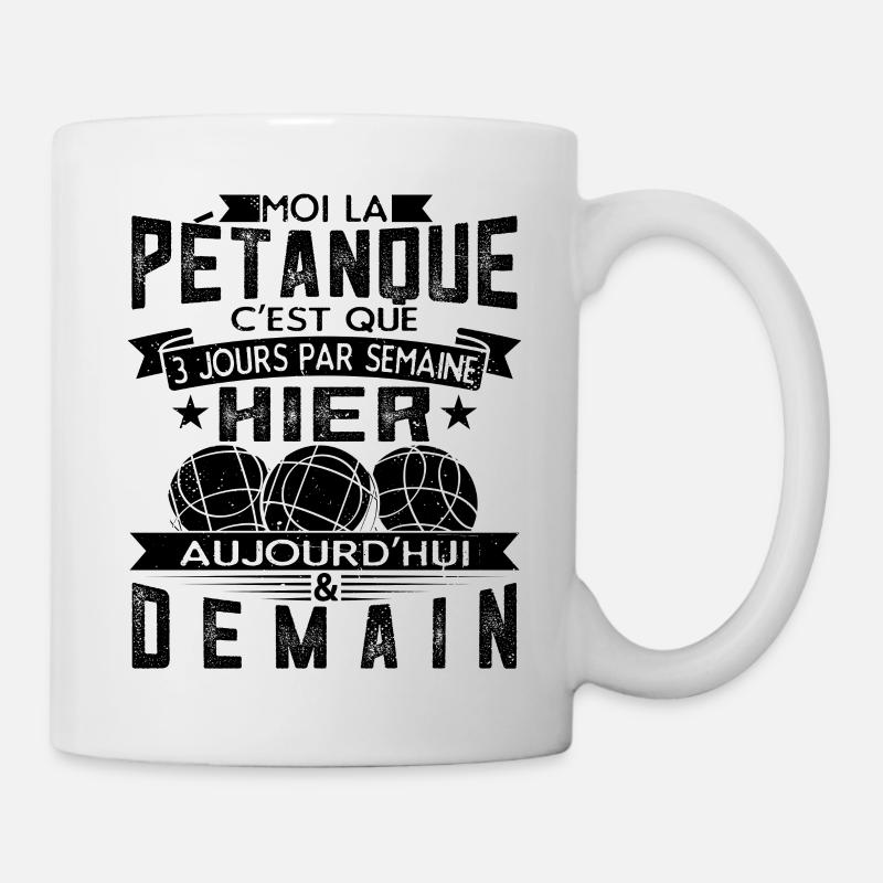 Petanque Pétanque Humour Cadeau - Mug blanc - blanc
