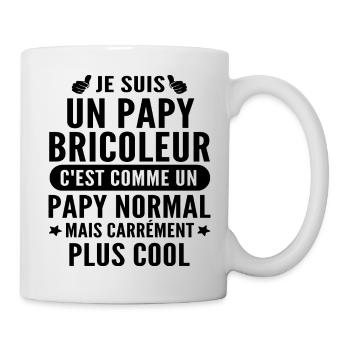 je suis un papy bricoleur - humour papy bricolage - Mug blanc - blanc - Droite