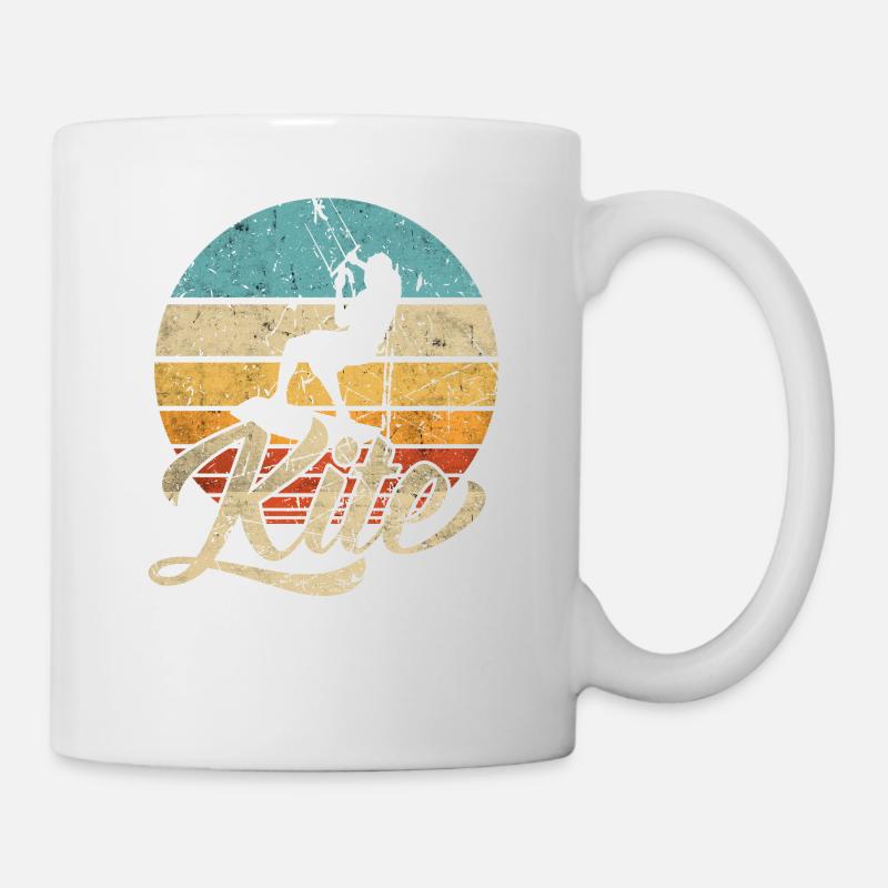 KITE Kiten Kiteboarding Kitesurfen Surf retro - Tasse - Weiß