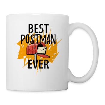 Postbote Briefträger Zusteller Paketzusteller - Tasse - Weiß - Rechts