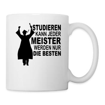 Meister Meisterprüfung Bestandene Prüfung Geschenk - Tasse - Weiß - Rechts