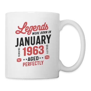 Legends Were Born In January 1963 Birthday Gift - Mug - white - Right