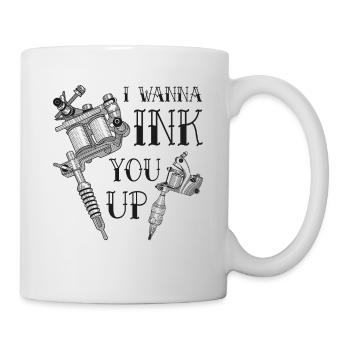 Tattoo artist tattoo needle tattoo saying Ink You Up - Mug - white - Right