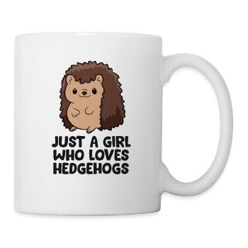 Juste une fille Who Loves Hedgehogs Kids Hedgehog Girl - Mug blanc - blanc - Droite