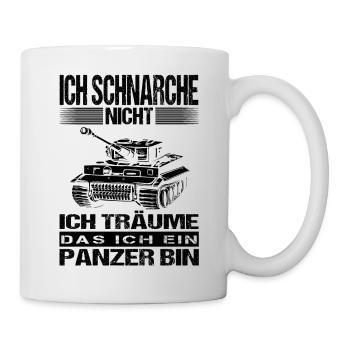 Panzerfahrer Geschenk Soldat Panzer Sprüche Fun - Tasse - Weiß - Rechts