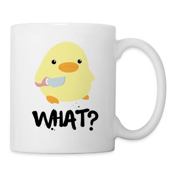 What What Duck With Knife Meme Funny Saying Fun - Mug blanc - blanc - Droite