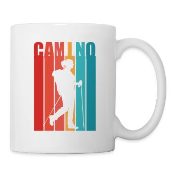 Jakobsweg Motiv Frau Pilgerin & Wanderin Camino - Tasse - Weiß - Rechts