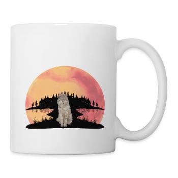 Loup Loups Faune sauvage Fantasy Forêt Animaux - Mug blanc - blanc - Droite
