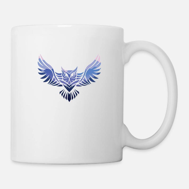 Eule mit Wald - Tasse - Weiß