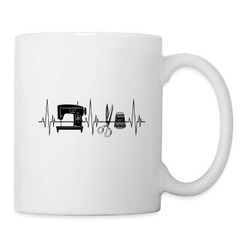 Cadeau de machine à coudre au crochet couturière à coudre - Mug blanc - blanc - Droite
