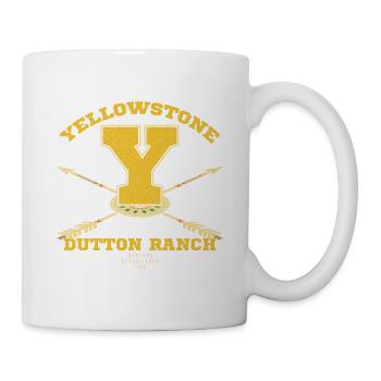Yellowstone Dutton Ranch Big Y Design - Tasse - Weiß - Rechts