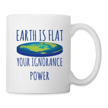 Earth Is Flat Design Théorie du complot Terre plate - Mug blanc - blanc - Droite