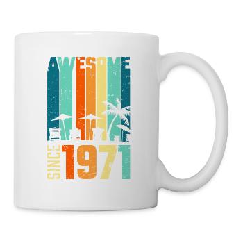 Vintage 1971 anniversaire cadeau vintage rétro - Mug blanc - blanc - Droite