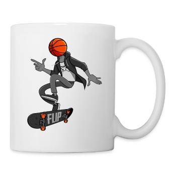 Lustiger Basketball Spieler macht den Skater-Trick - Tasse - Weiß - Rechts