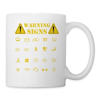 Mécanicien de panneaux d'avertissement de conduite - Mug blanc - blanc - Droite