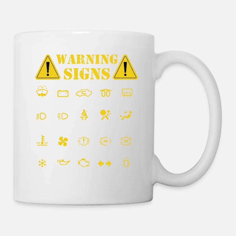 Driving Warning Signs... Mechaniker - Tasse - Weiß
