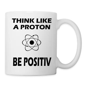 Proton disant positif - Mug blanc - blanc - Droite