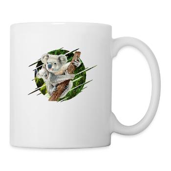 Mama Koala Bear avec bébé - Mug blanc - blanc - Droite
