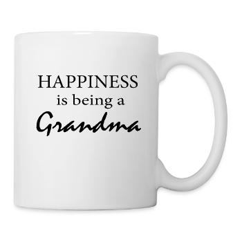 Happiness is being a Grandma, Grandparents Shirts - Mug - white - Right