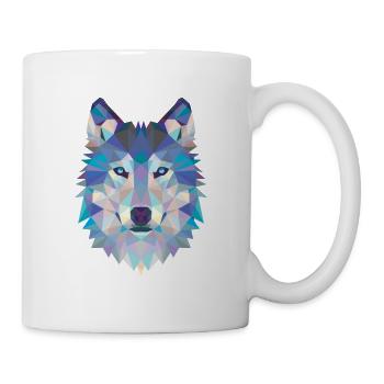 Tête de loup - Mug blanc - blanc - Droite