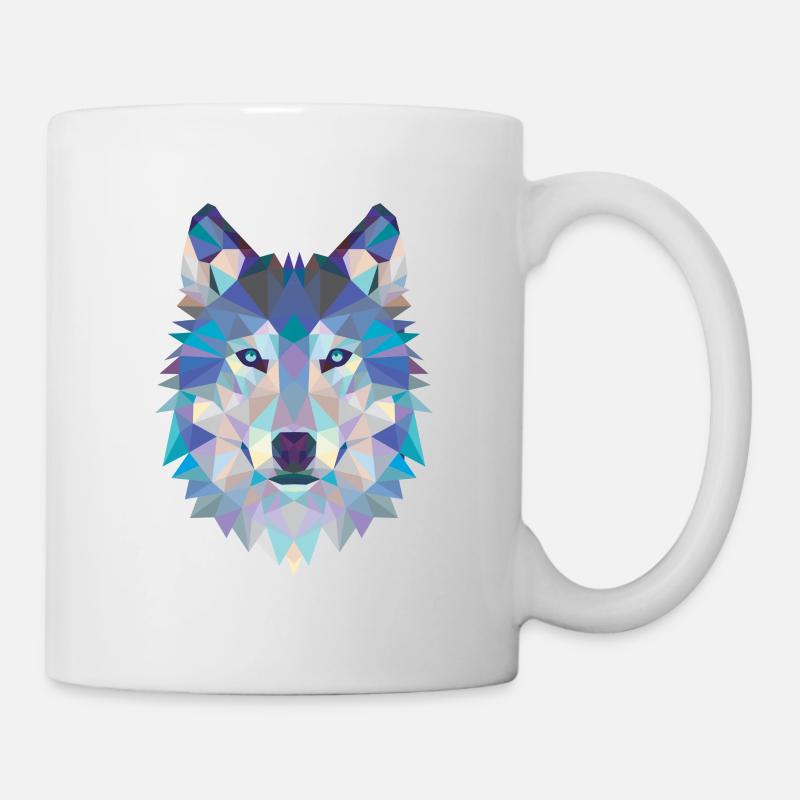 Tête de loup - Mug blanc - blanc