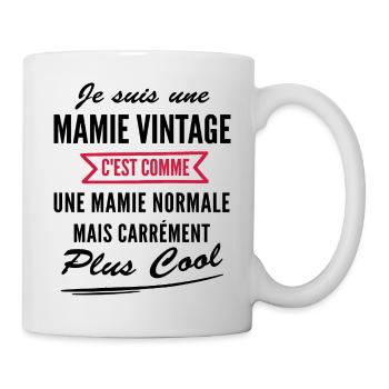 je suis une mamie vintage - humour mamie - Mug blanc - blanc - Droite