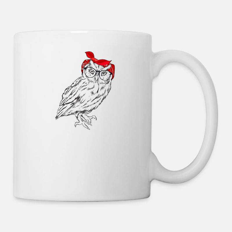 ich mag halt Eulen ok süßes Eulen Geschenk - Tasse - Weiß