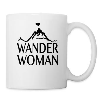 Wander Woman Wandern Berg Herz Bergsteigen - Tasse - Weiß - Rechts