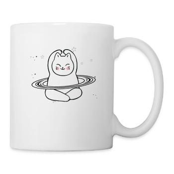 Katze Liebhaber Galaxie Astronom Geschenke Caturn - Tasse - Weiß - Rechts